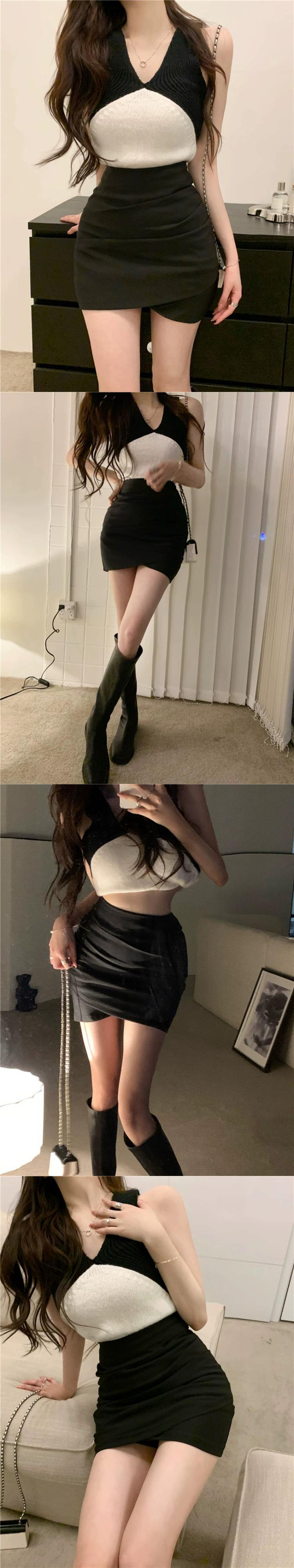 白不規則なスカートの女性の秋のヒップカバーショートスカート 白不規則なスカートの女性の秋のヒップカバーショートスカート
