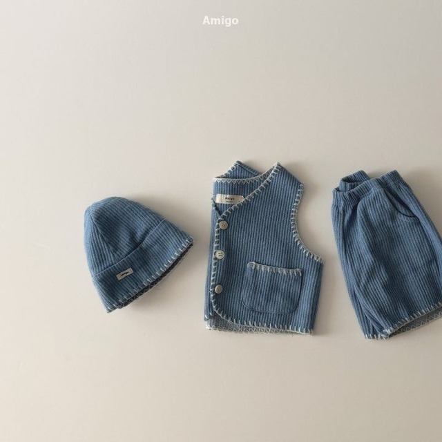 予約⌇amigo / Denim melo vest