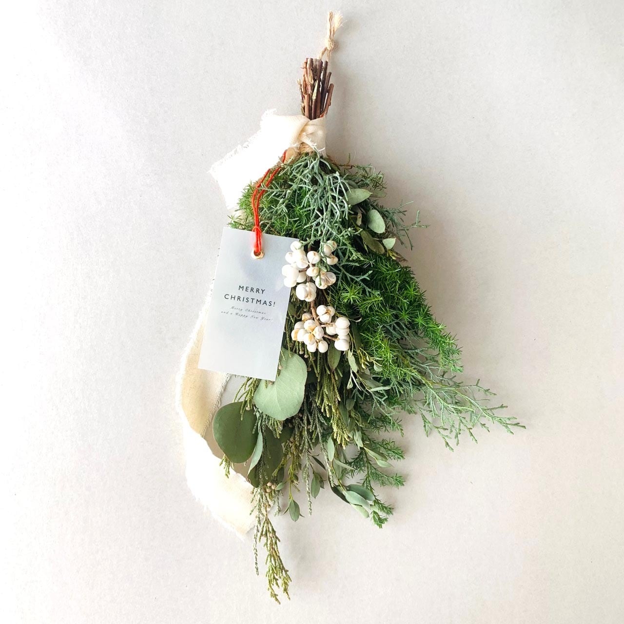 レモングラス香る2Way冬飾り | ドライフラワースワッグと布雑貨