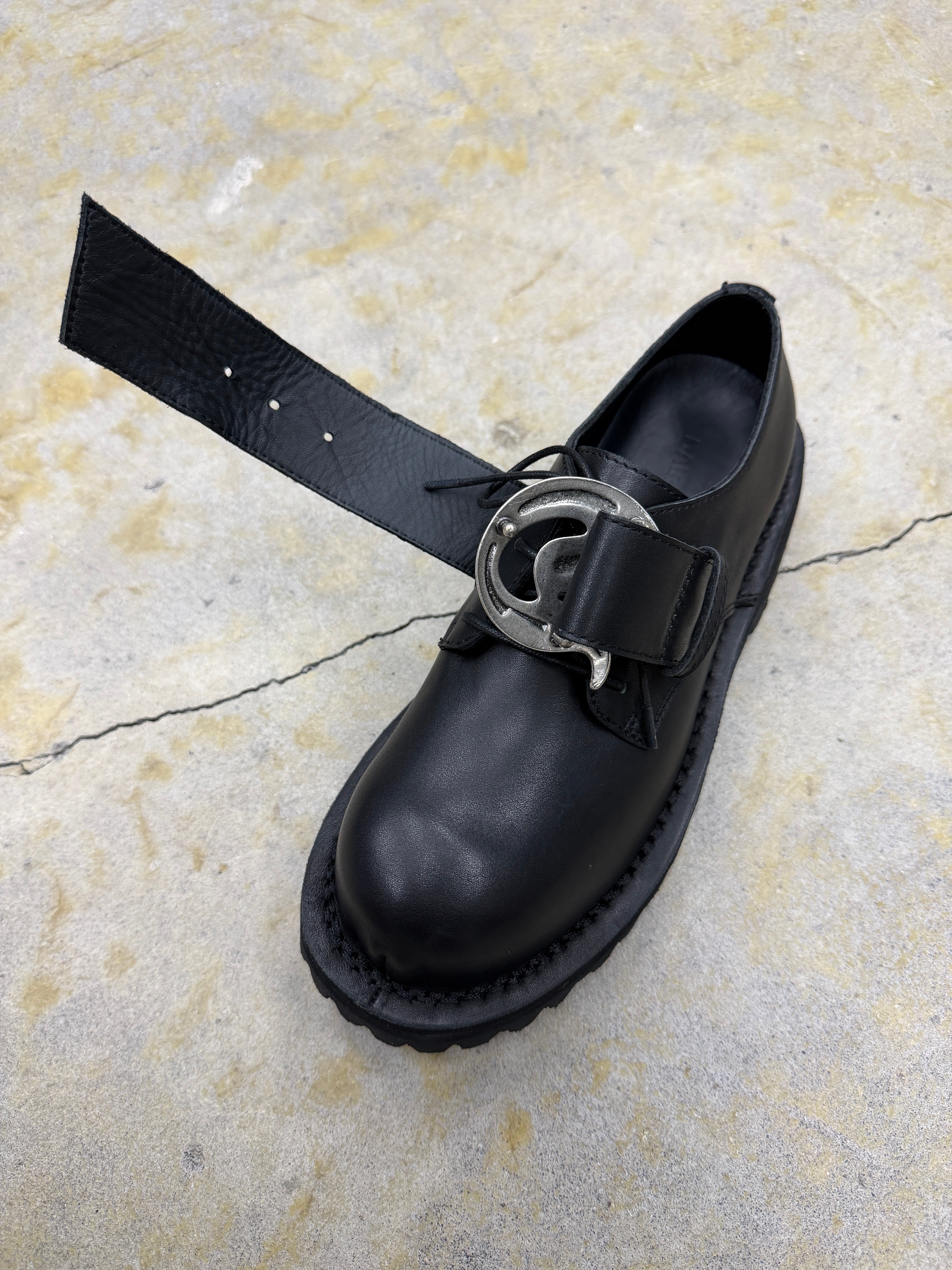 dairiku ダイリク レザーモカシンシューズ 革靴 ビブラムソール DAIRIKU | D Buckle Leather Shoes | Black | HOWDAY