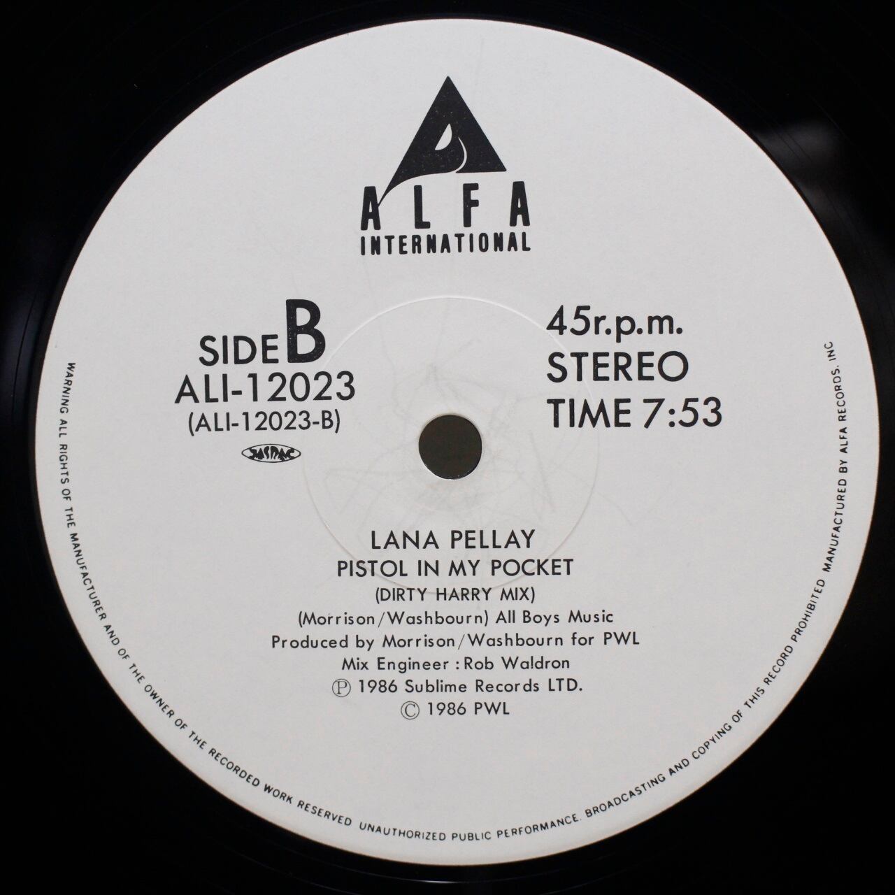 Lana Pillay / Pistol In My Pocket  [ALI-12023] - 画像4