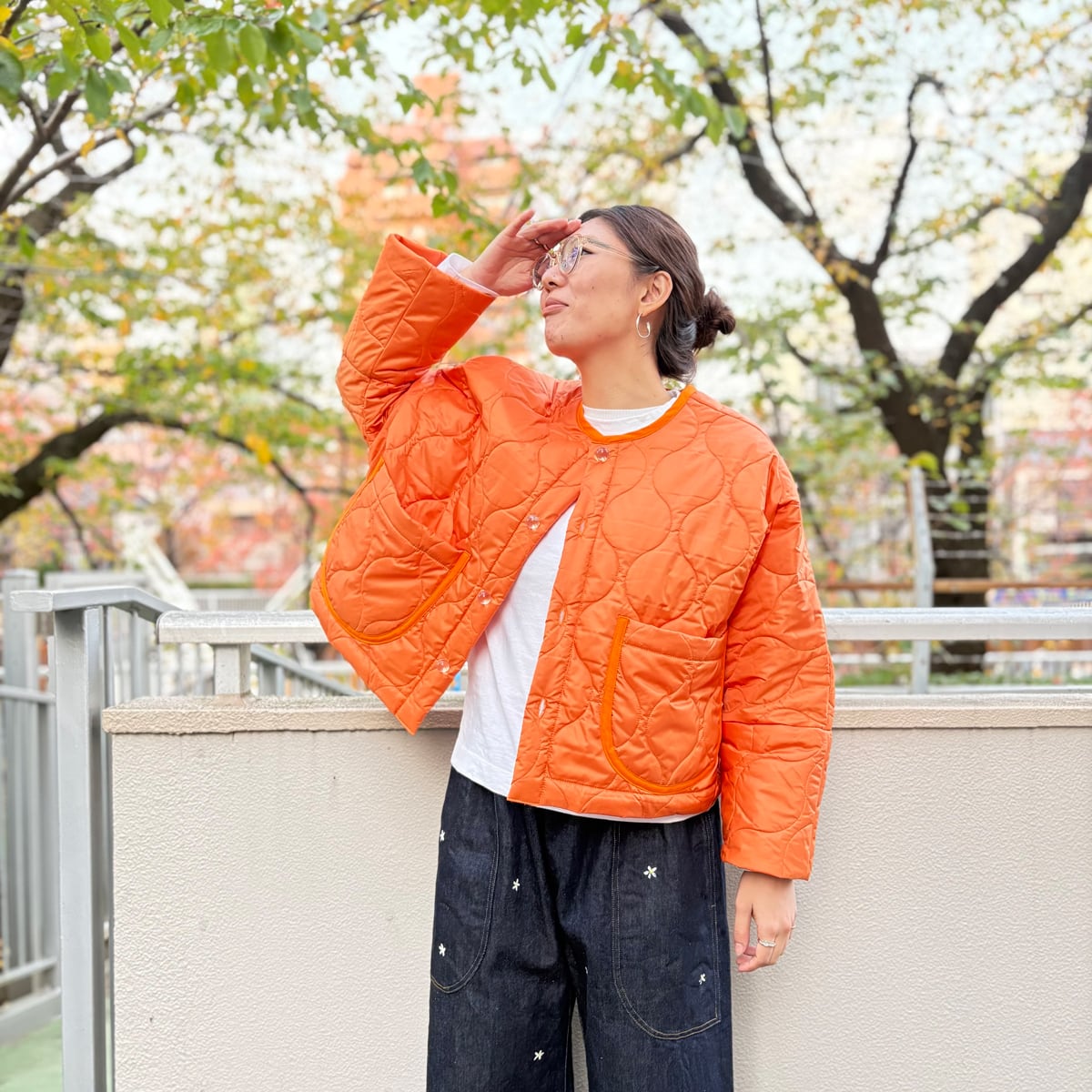 キルティングドルマンジャケット