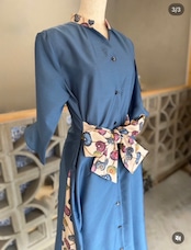 ワイドリボンkariyushiワンピース blue