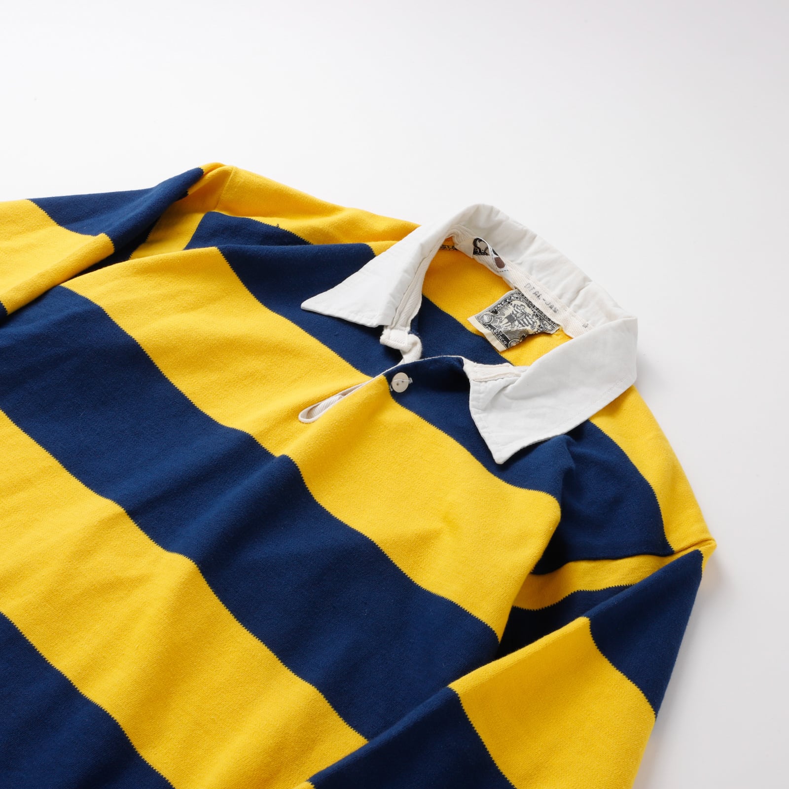 極美品】80s special vintage Collared thick long shirt rugby shirt