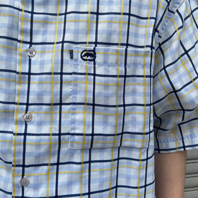 ECKO UNLTD エコーアンリミテッド　チェック柄半袖シャツ☆ビッグXL