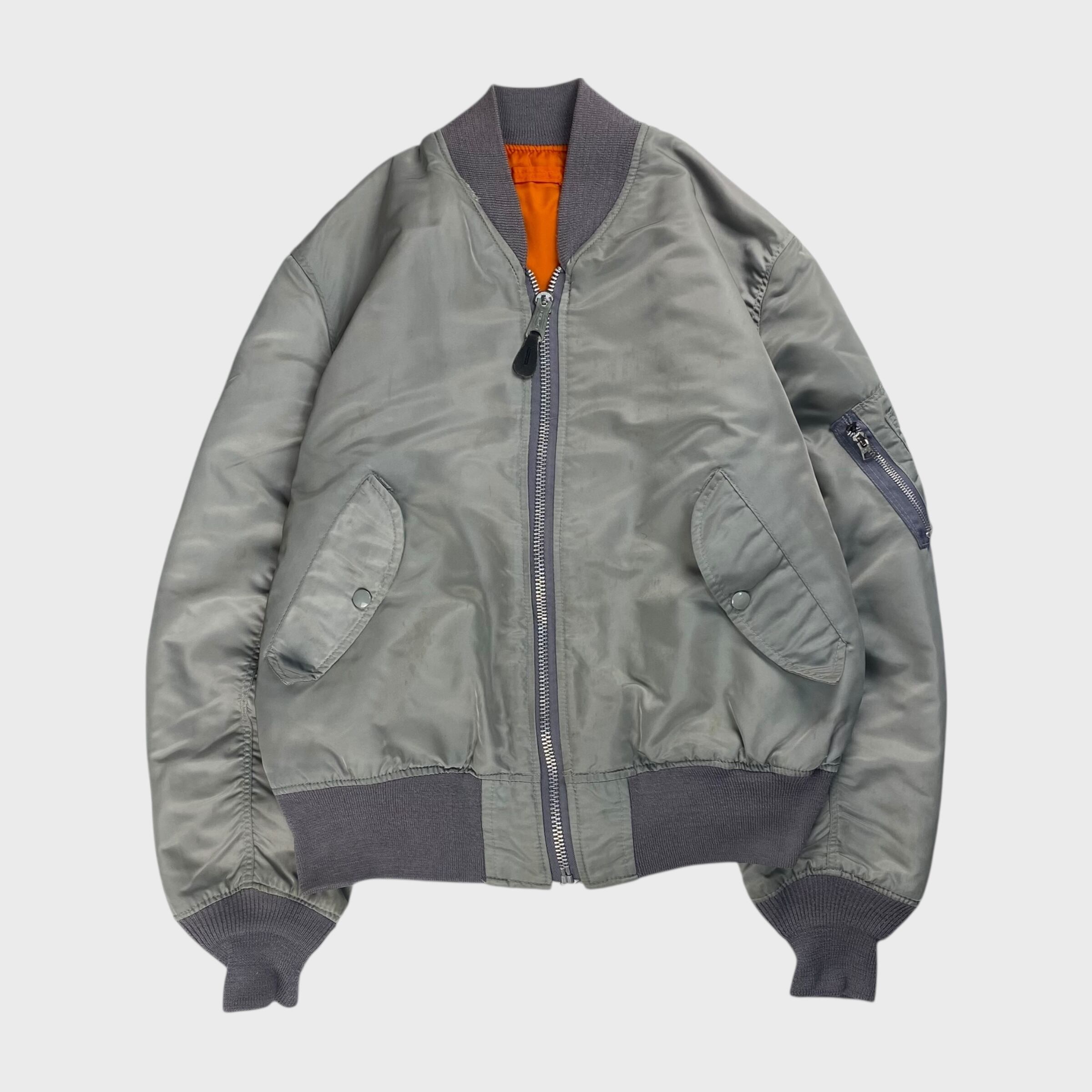 80〜90's】【USA製】 MA-1 フライトジャケット リバーシブル ブルゾン