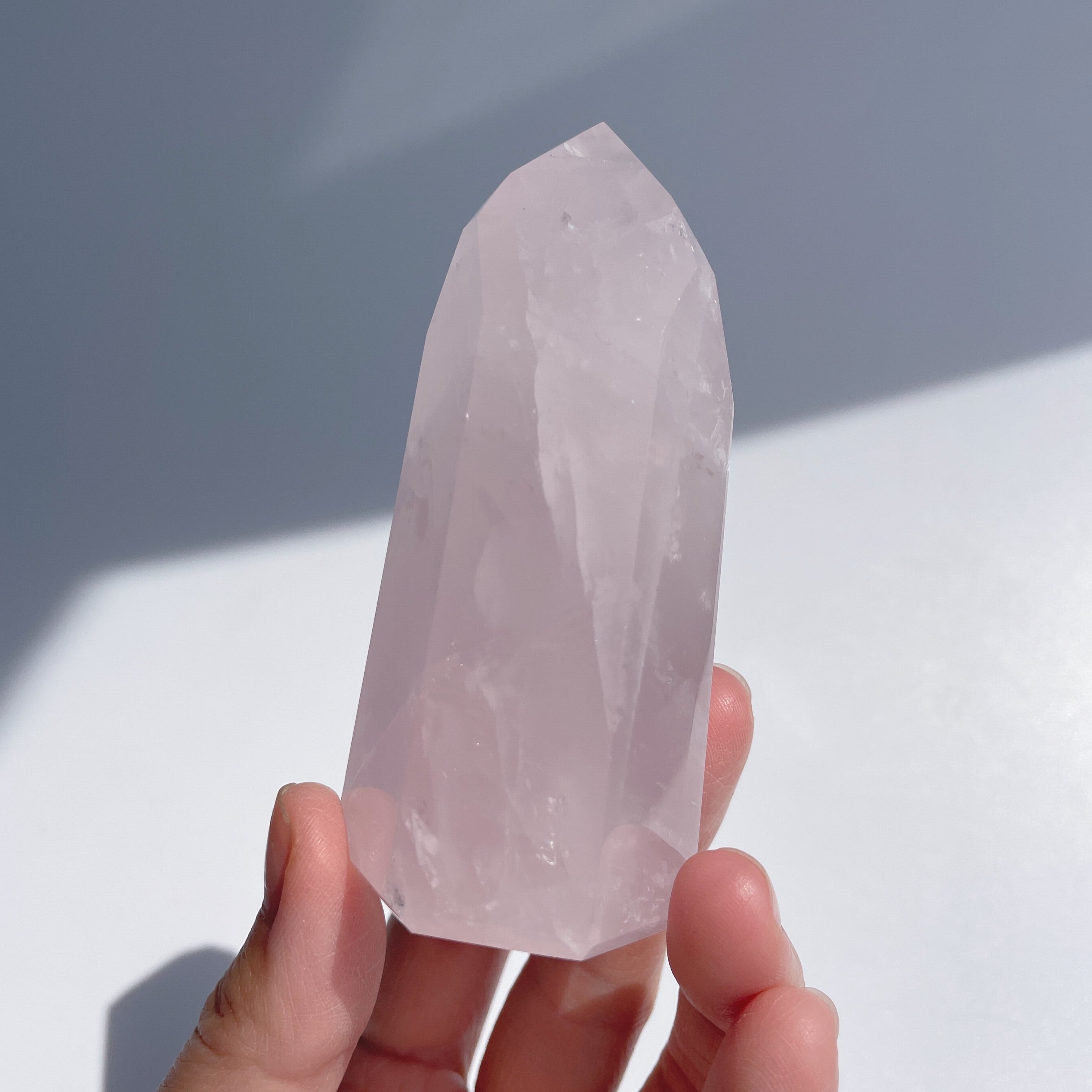 天然石 高品質 ローズクォーツ タワー キラキラ ローズクォーツタワー24◇ Rose Quartz Tower ◇天然石・鉱物