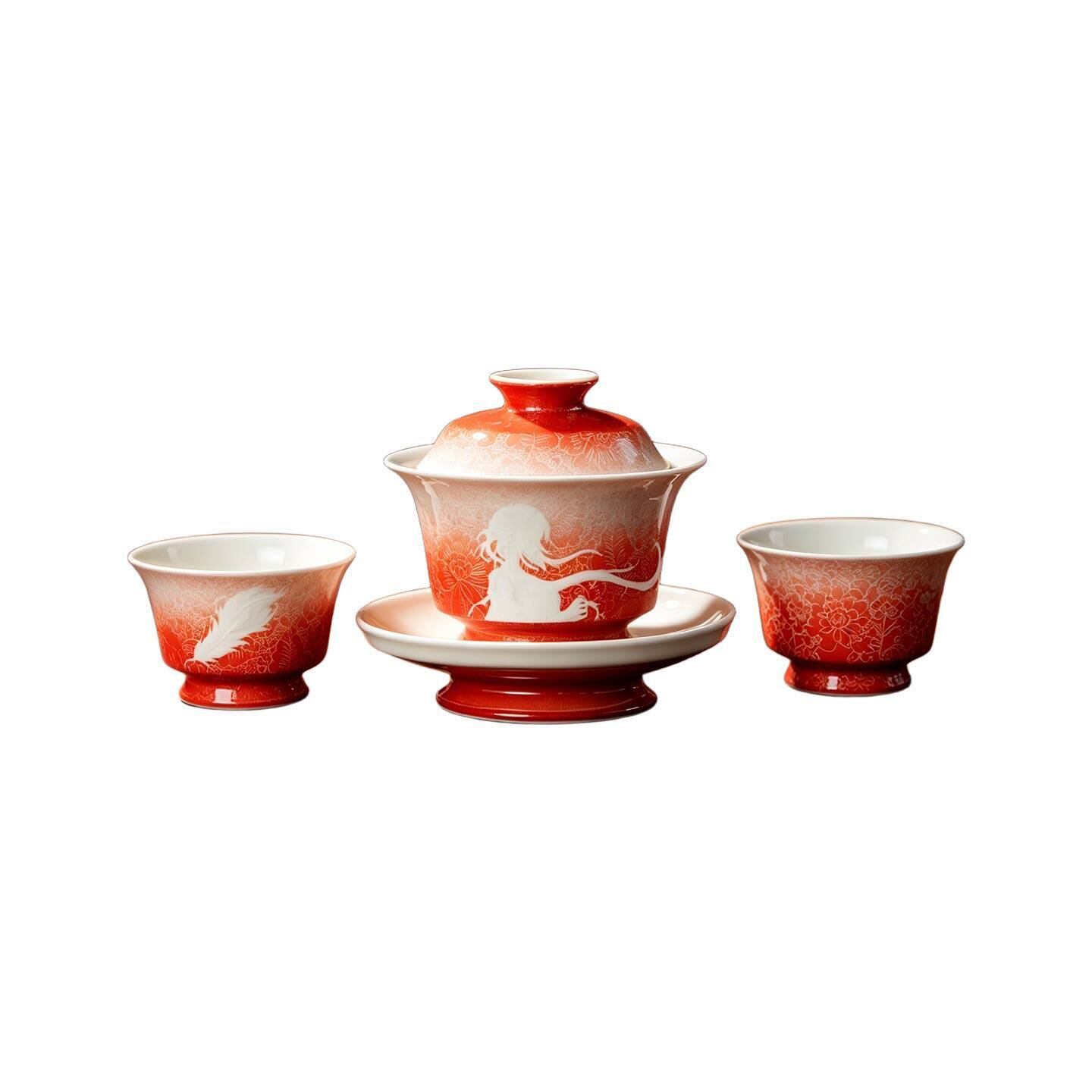 鳴潮 中国景徳鎮磁器コラボ 長離イメージ 茶器セット 公式正規品