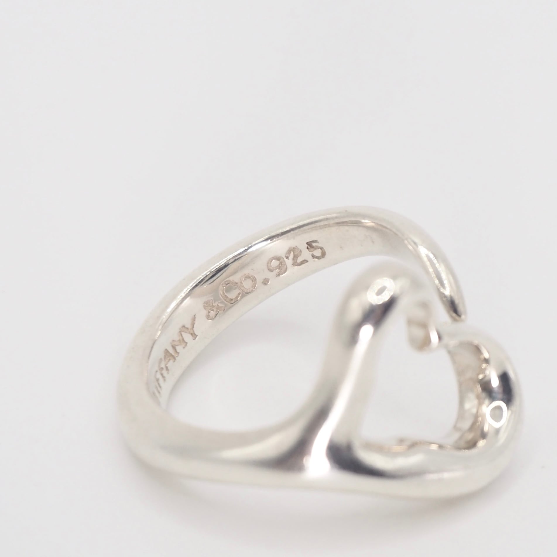 Tiffany&Co. 約9号 オープンハート リング シルバー925 ティファニー
