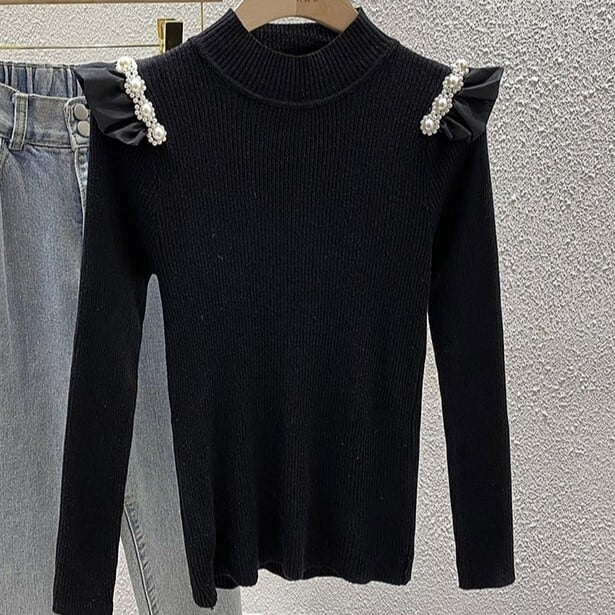 ショルダーフリルパールニット 2259