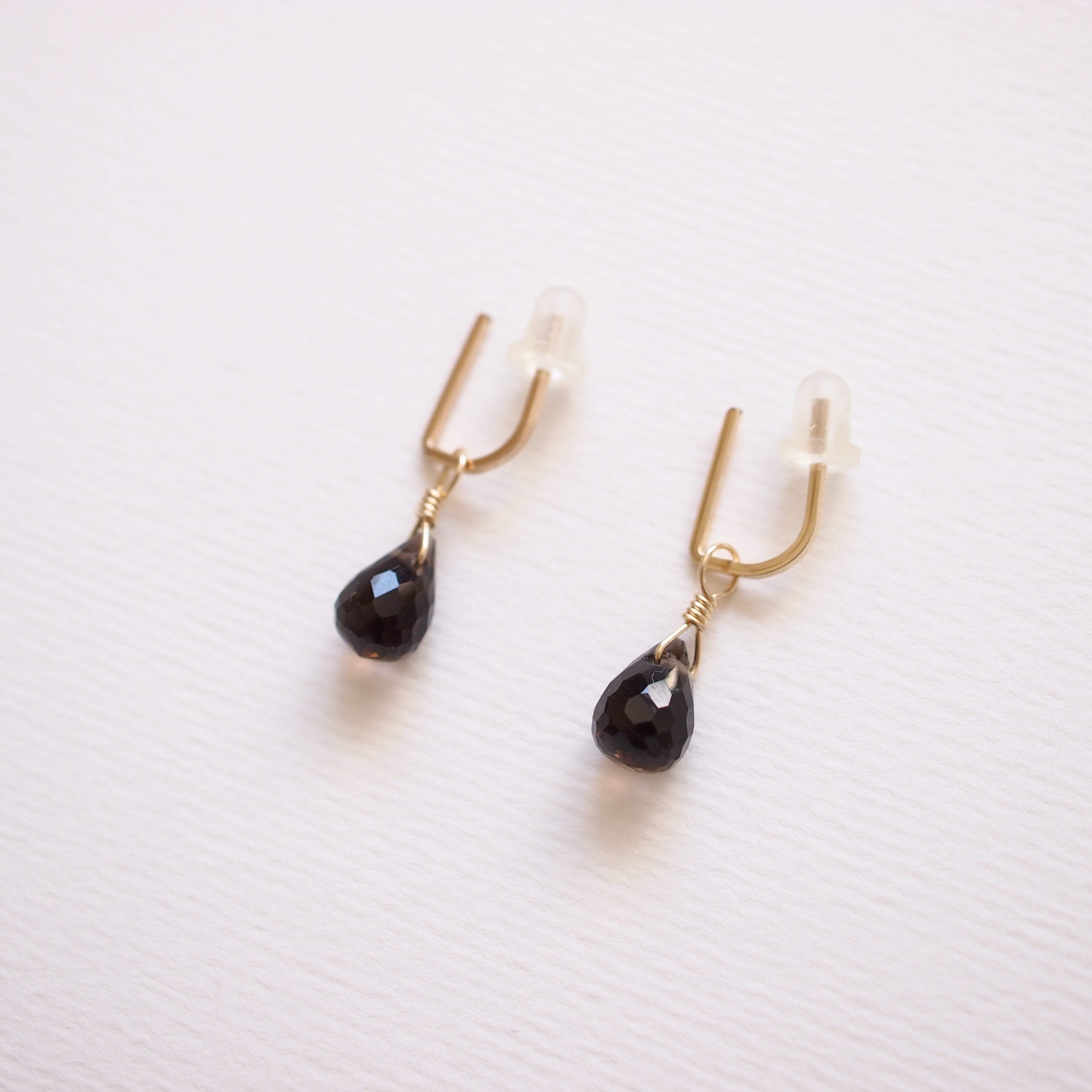 スモーキークォーツ チャーム[ミニマルラインイヤリング用] | domenica