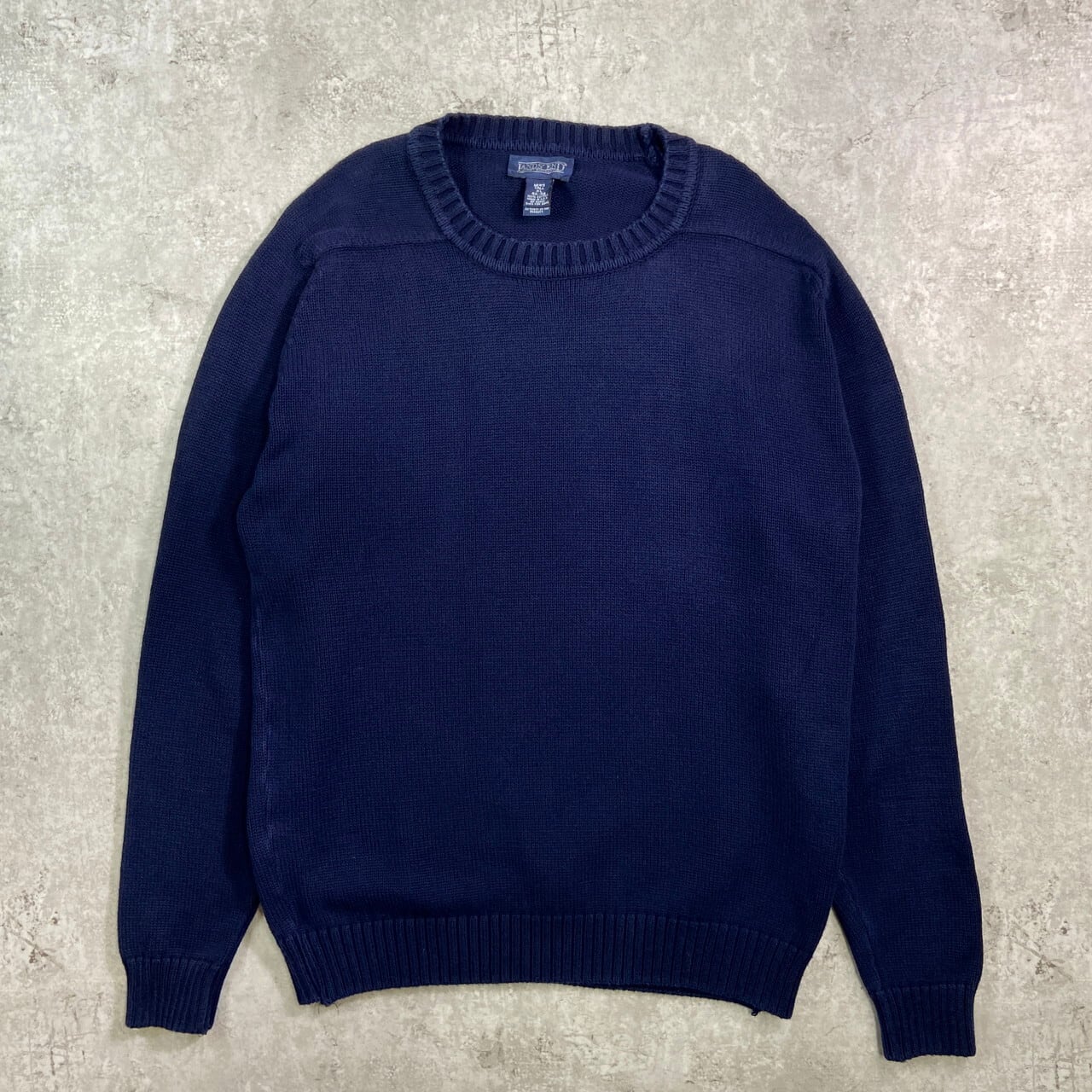 90s ランズエンド USA製 ドリフターセーター コットンニット