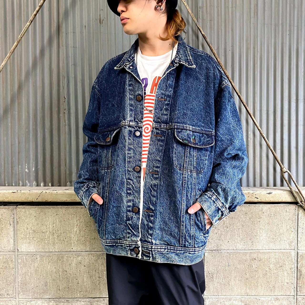 90年代 LEE RIDERS リー ライダース ケミカルウォッシュ デニム 