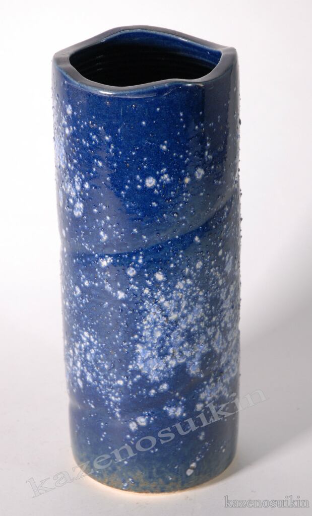 青窯変寸胴花入 10号 （信楽焼き・花瓶・花入れ・花器・壺・壷