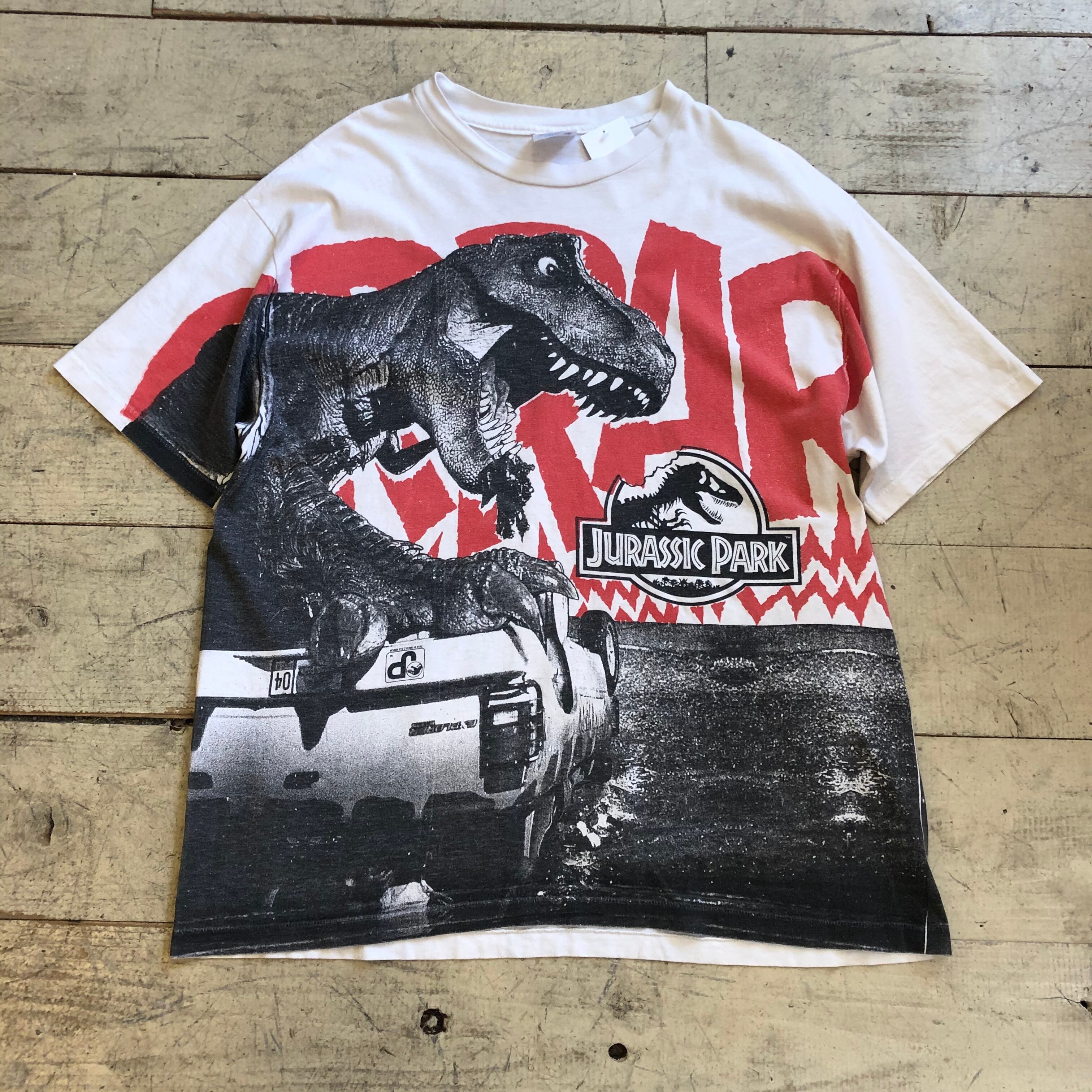 90s JURASSIC PARK T-shirt | What’z up powered by BASE