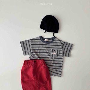 【and butter】クッキーハートT  ネイビー 130~140cm