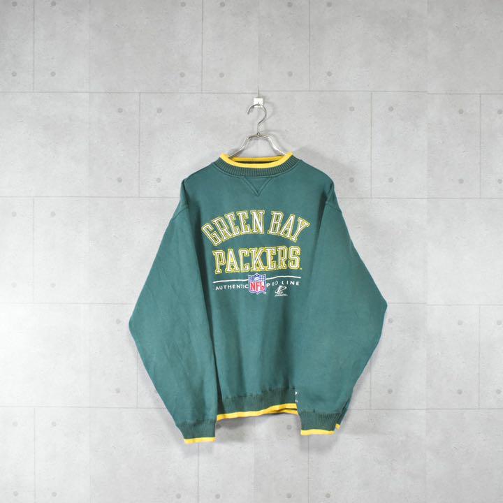 NFL PRO LINE PACKERS 刺繍ロゴ 激レア スウェット グリーン | 古着屋2000