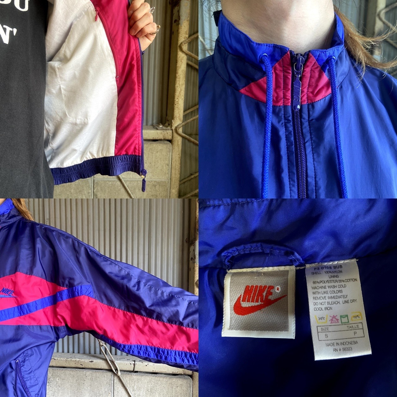 90年代 銀タグ NIKE ナイキ ナイロンジャケット メンズM相当 古着 90s 