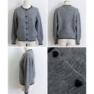 ニット カーディガン ハートボタン レディース 秋冬 韓国 きれいめ 大人 カジュアル かわいい おしゃれ 長袖 羽織り アウター トップス ハート 大人可愛い 大人女子