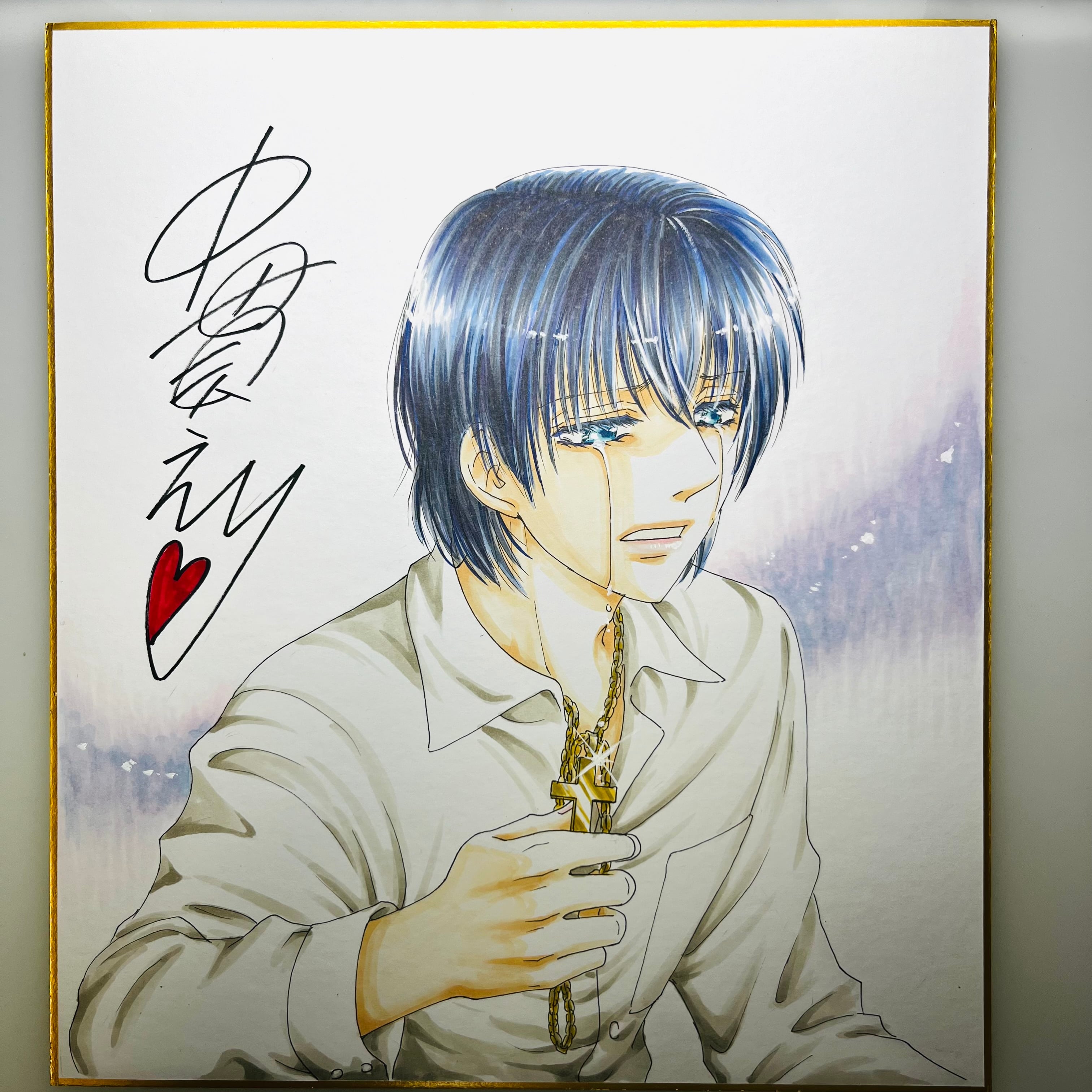 直筆イラスト色紙 輝（卒業式） | 中貫えりSHOP