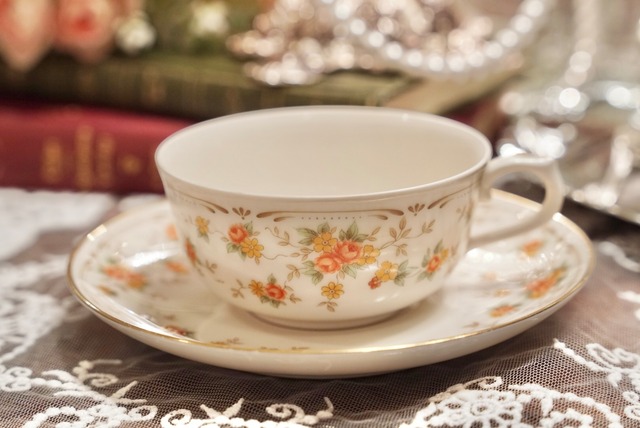 【Noritake】ノリタケ Contemporary（コンテンポラリー） ティーカップ＆ソーサー 昭和レトロ