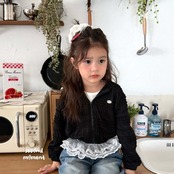 韓国子供服 / 26Autumn / 〖取寄〗second moment / ウェーブフーデッドジップアップ / キッズ服 / 女子服 *XS~JL*