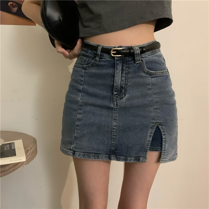 スカート ショートスプリングサマーハイウェストウェスト薄手Aラインパンツ レディース 春物 夏物 ブラックストロベリース25379016024