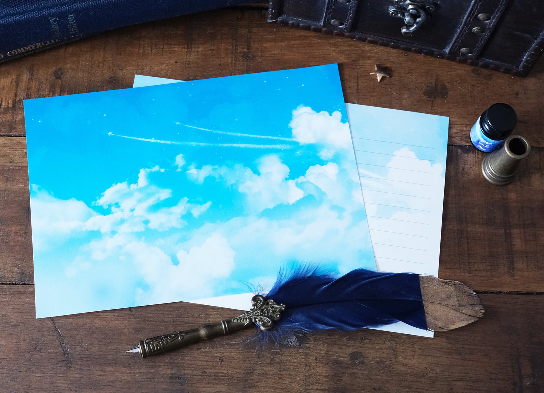 レターセット・便箋】飛行機雲 | LALA CloveR.幻想的雑貨屋 - 星と宇宙
