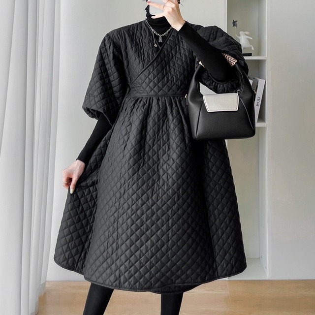 quilted lantern sleeve coat　　　O-030