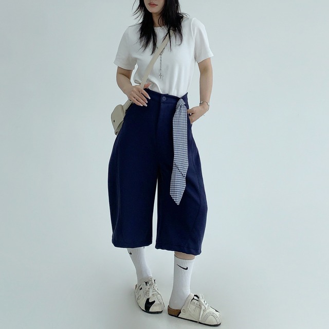 scarf cropped sweatpants　スカーフクロップドスウェットパンツ　J0931