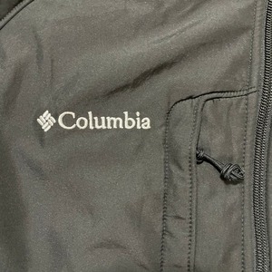 【Columbia】フリースジャケット ソフトシェル  企業コラボ 刺繍ロゴ コロンビア XL アメリカ古着