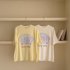 [予約] ninibello - adult cozy sofa T-shirt ( ivory / lemon )