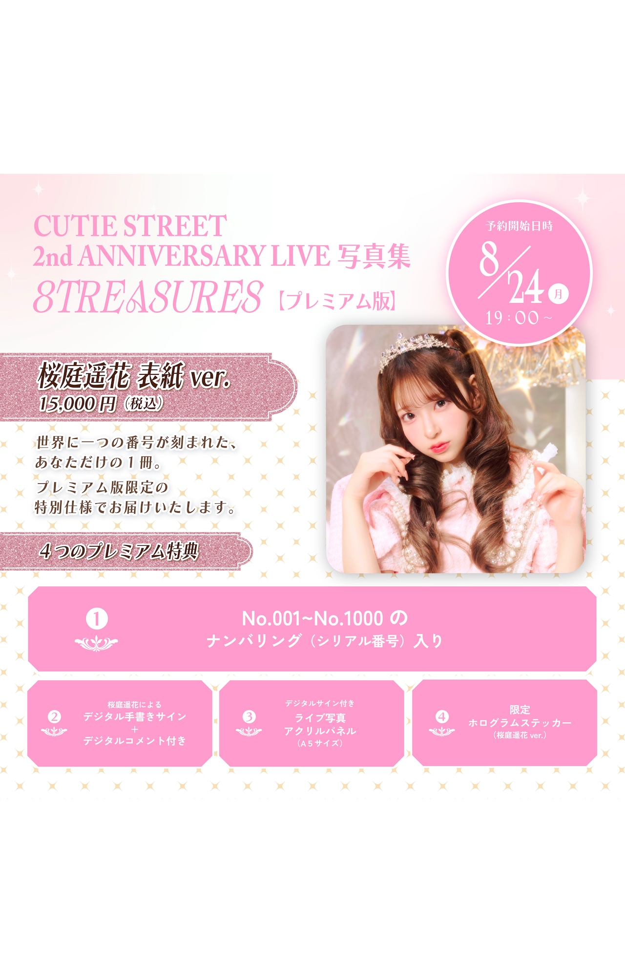 【PREMIUM版】CUTIE STREET 2nd ANNIVERSARY LIVE写真集 「8TREASURES」桜庭遥花表紙ver.