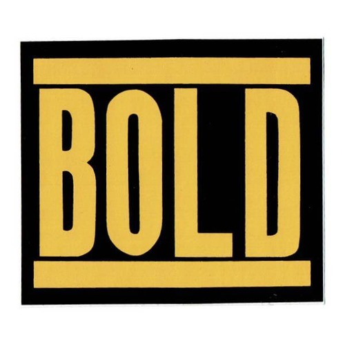 Bold（ボールド）- Yellow Bold Logo ステッカー