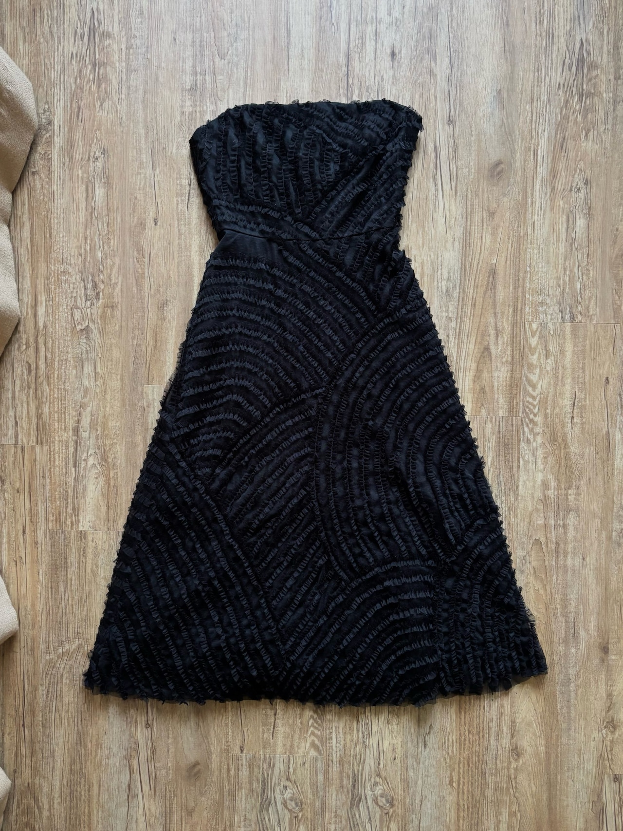 BCBG MAXAZRIA black tulle dress-5002-9