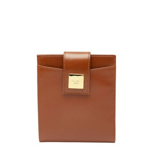 セリーヌ 二つ折り財布 ブラウン レザー レディース CELINE 【中古】