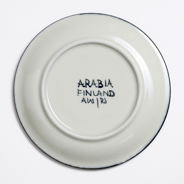 ARABIA アラビア Anja Jaatinen Winqvist アンヤ・ウィンクヴィスト 花と水玉をちりばめたブルーのカップ＆ソーサー - 1 北欧ヴィンテージ