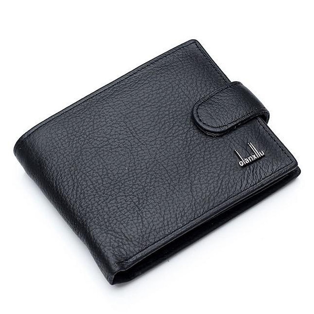 ホット販売新ファッションブラックコーヒー色本革メンズ財布のコインチェンジポケットハスプファスナー財布財布男性のための