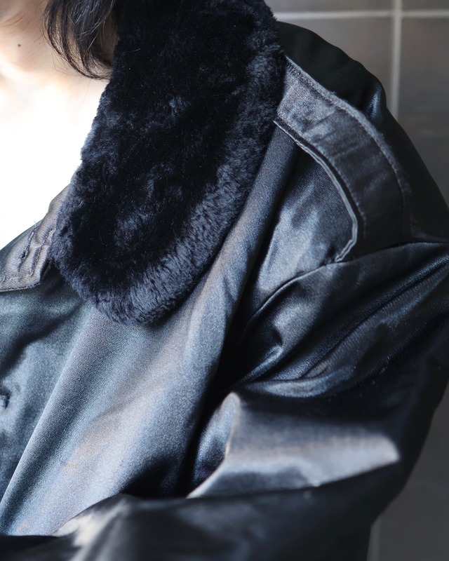 over size arm volume fur blouson