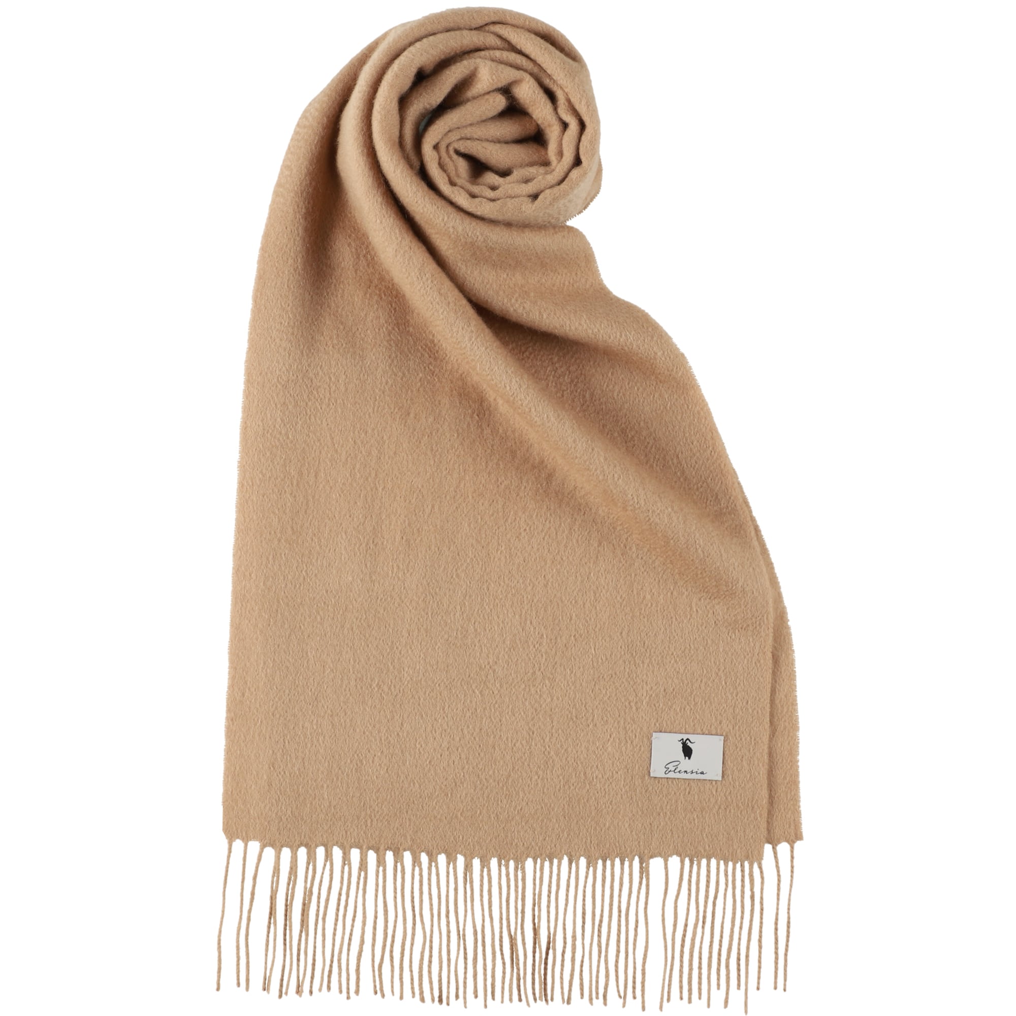 カシミヤ100％マフラー キャメル | Elensia (エレンシア)｜カシミヤ  