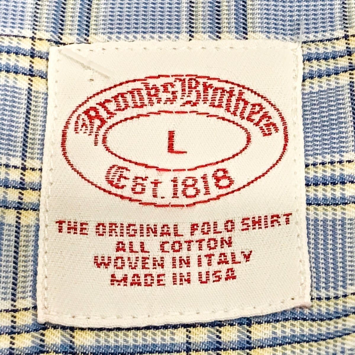 Brooks Brothers ブルックスブラザーズ 80〜90年代 USA製 イタリア製生地 ボタンダウン コットンシャツ ドレスシャツ  アイスブルー XL