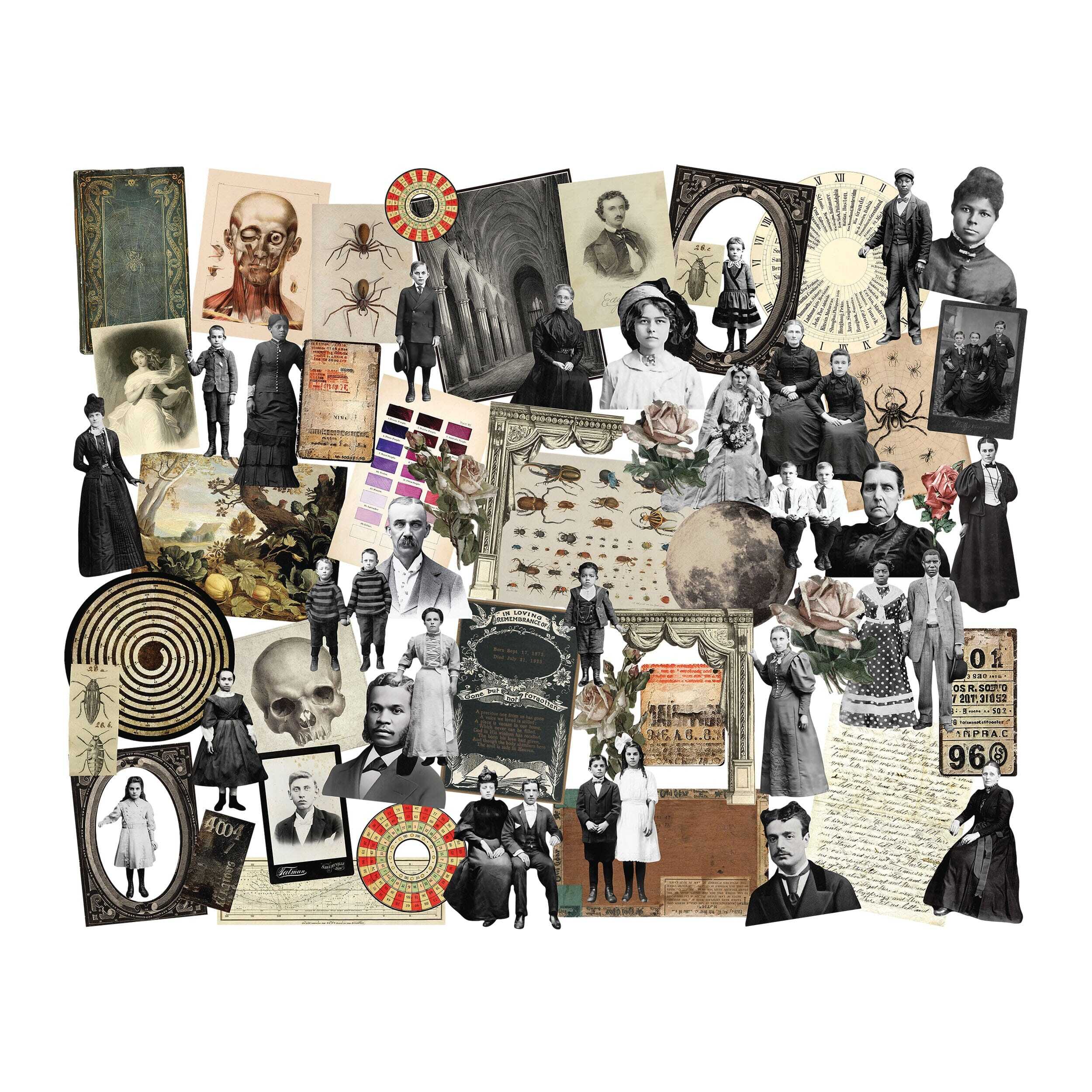 Tim Holtz Idea-ology ヴィンテージ風ダイカット素材64枚入り Layers +