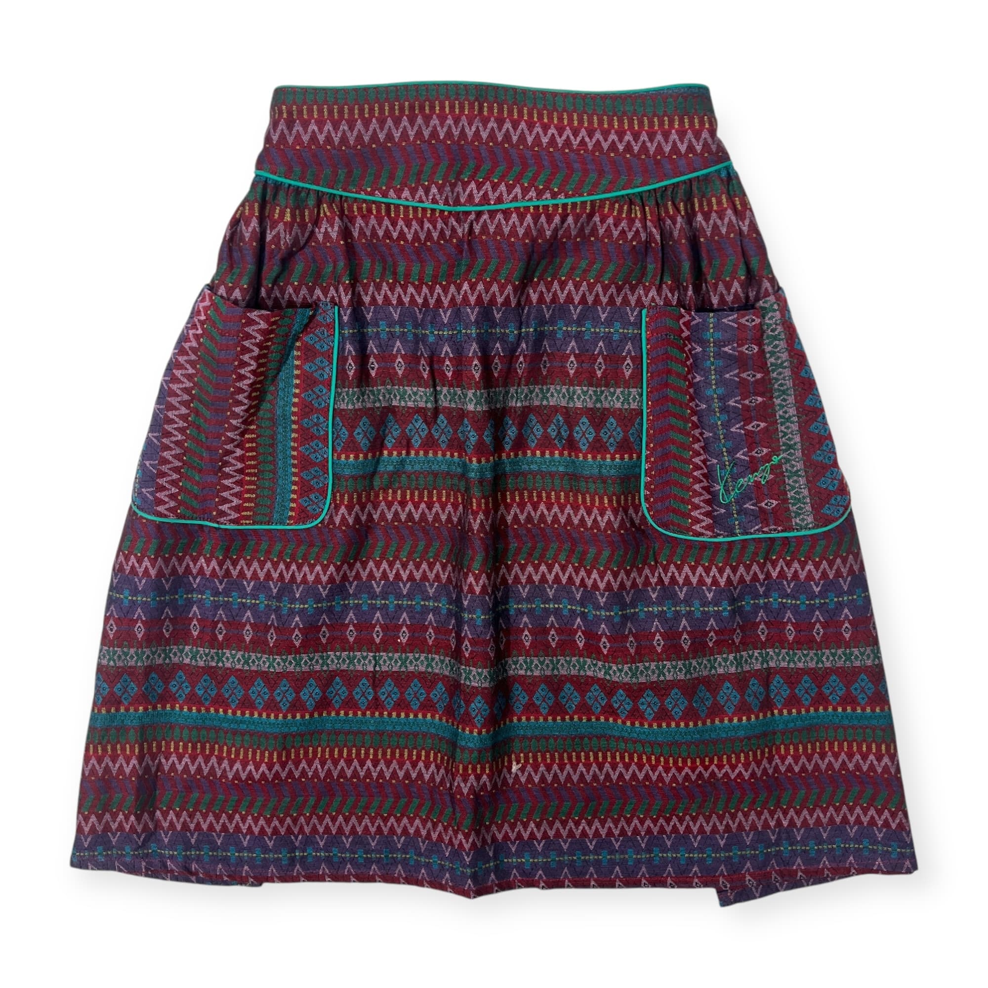 【美品】KENZO ケンゾー　シルク100%総柄　ロングスカート 美品】KENZO ケンゾー シルク100%総柄 ロングスカート