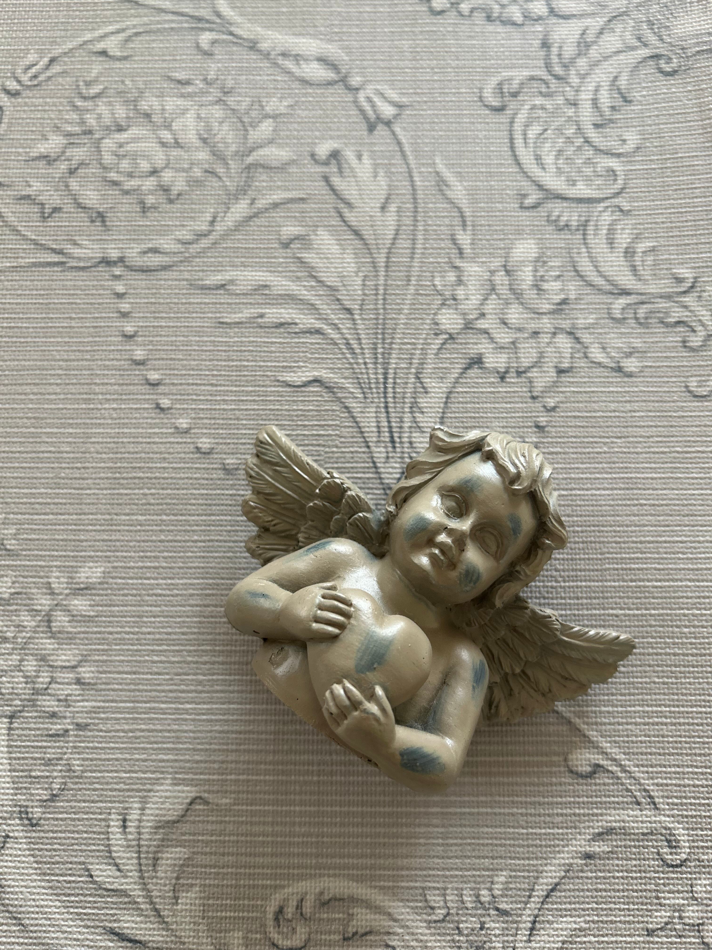 フランス 輸入雑貨 天使のオブジェ Ange シャビーシック グレー インテリア小物