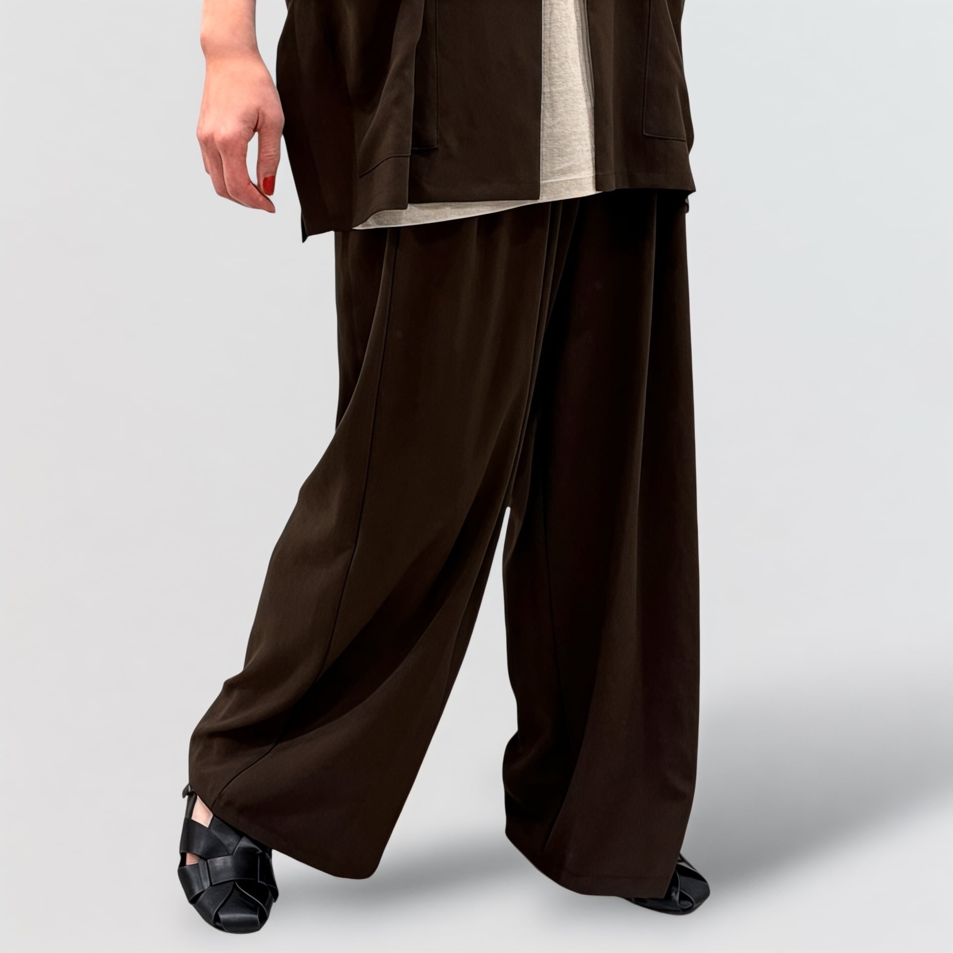 cafune mat stretch georgette easy pants | CoCo Cuore