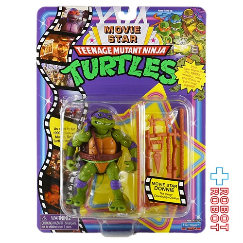 プレイメイツ タートルズ TMNT オリジナル・クラシック ウェーブ3 ムービースター ドニー ドナテロ 4インチ ベーシックフィギュア 未開封