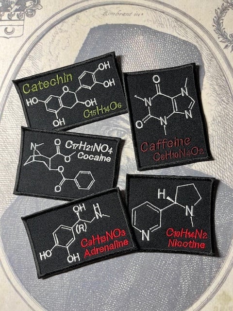 化学式＆構造式 Cocaine 刺繍パッチ | 式神屋