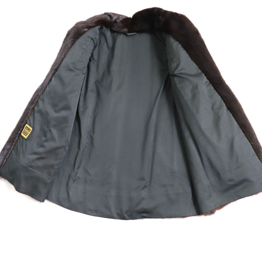 極美品▽ヨーロッパ製 SAGA MINK サガミンク 本毛皮コート ダーク 