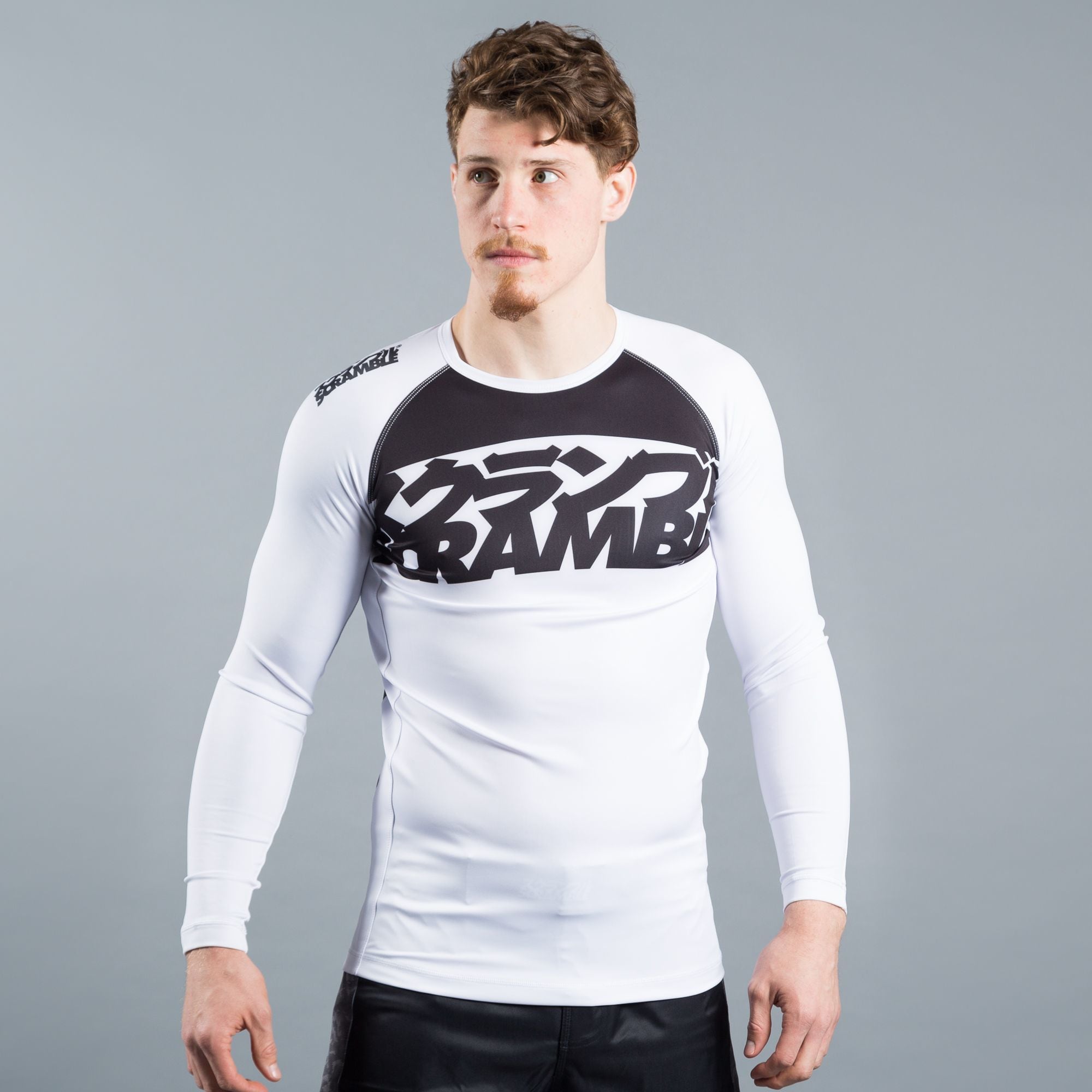 SCRAMBLE RANKED RASHGUARD V3 ホワイト | ブラジリアン柔術教則を買う