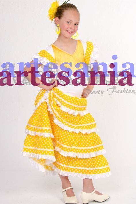 送料無料☆子供フラメンコドレス 4色 8歳用 | アルテサニアES